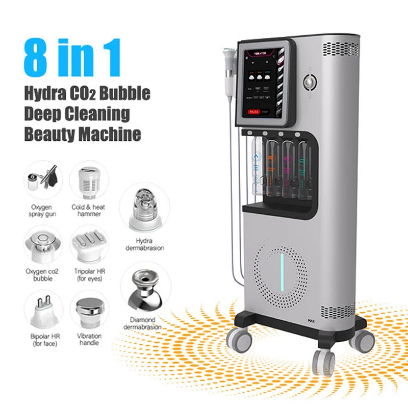 8-in-1 الأكسجين فقاعة جهاز للعناية بالوجه Hydrodermabrasion إزالة الرؤوس السوداء مقشر الجلد ثبات الوجه رفع جهاز سبا الجمال #1