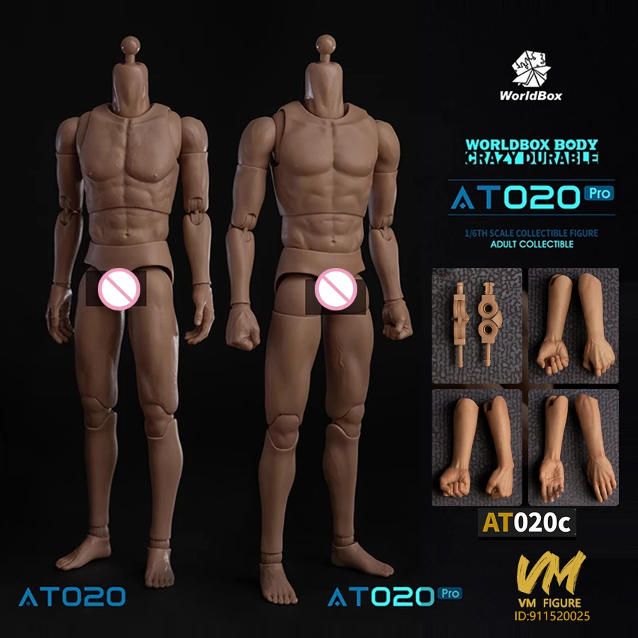 1/6 Worldbox AT020 Pro العضلات رجل الشكل ثابت قطعة واحدة الذراع الجسم AT020C الأسلحة الملحقات صالح 12 ''ذكر الجندي عمل الشكل