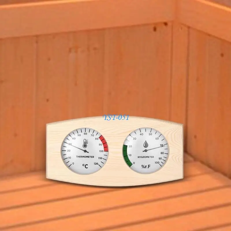 E15A Accurate Digital Sauna Temperature & Humidity Meter with Large Display Strong Pine Thermometers for Wellness Center