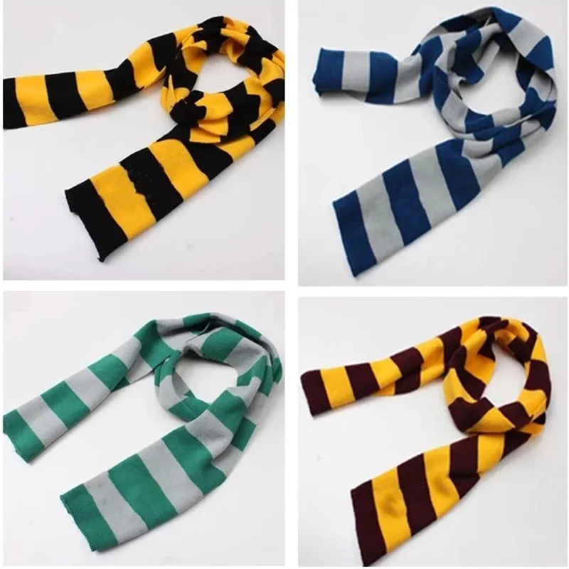 

Halloween Anime Stripe Scarf Cosplay Wizard Warm Scarfs Costume Accessories Magic Academy Style Prop