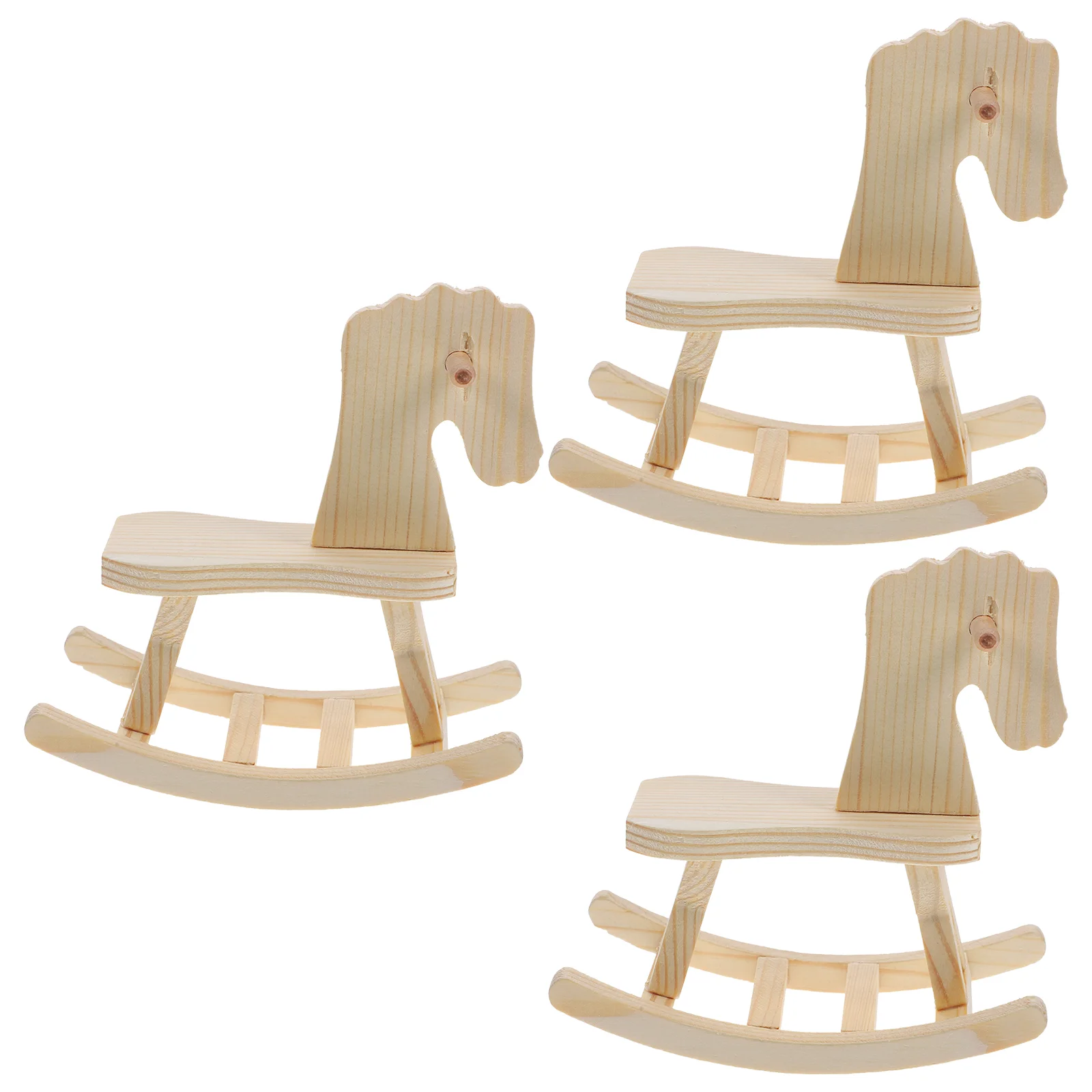 3 Sets DIY Toy Wooden Horse Boys 3d Puzzles Girl Birthday Gift for Kids Model Girls