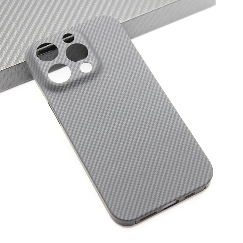 Case for iPhone 16 15 14 Pro Max 600D Aramid Real Carbon Fiber Anti-explosion Cell Mobile Phone Protective Cover Shell