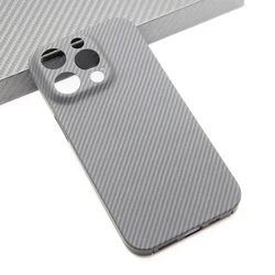 Case for iPhone 16 15 14 Pro Max 600D Aramid Real Carbon Fiber Anti-explosion Cell Mobile Phone Protective Cover Shell