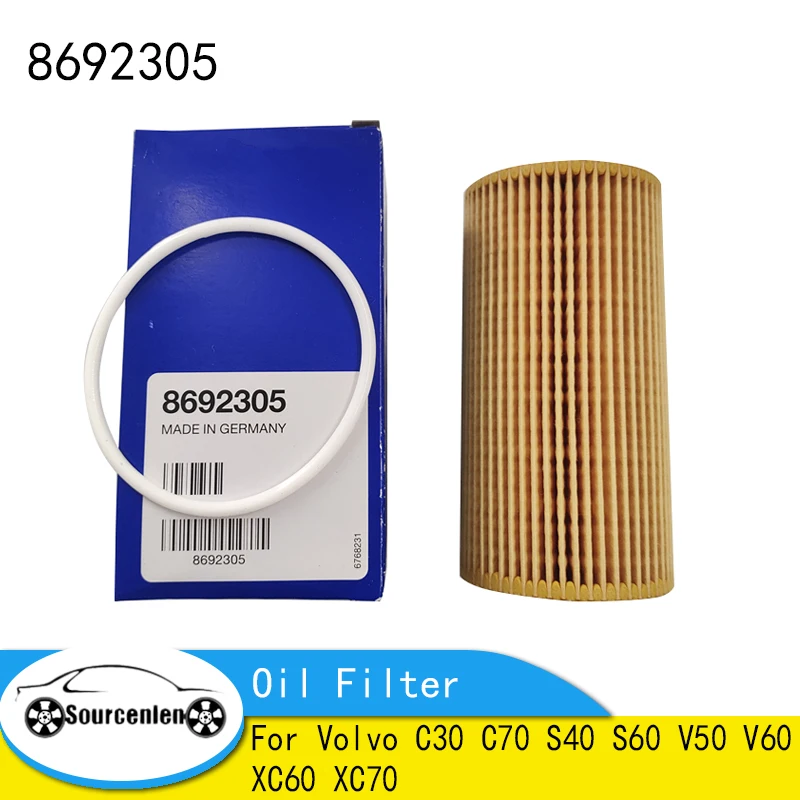 Car Oil Filter High Quality Engine Oil Filter for Volvo C30 C70 S40 S60 V50 V60 XC60 XC70 OEM No. 8692305