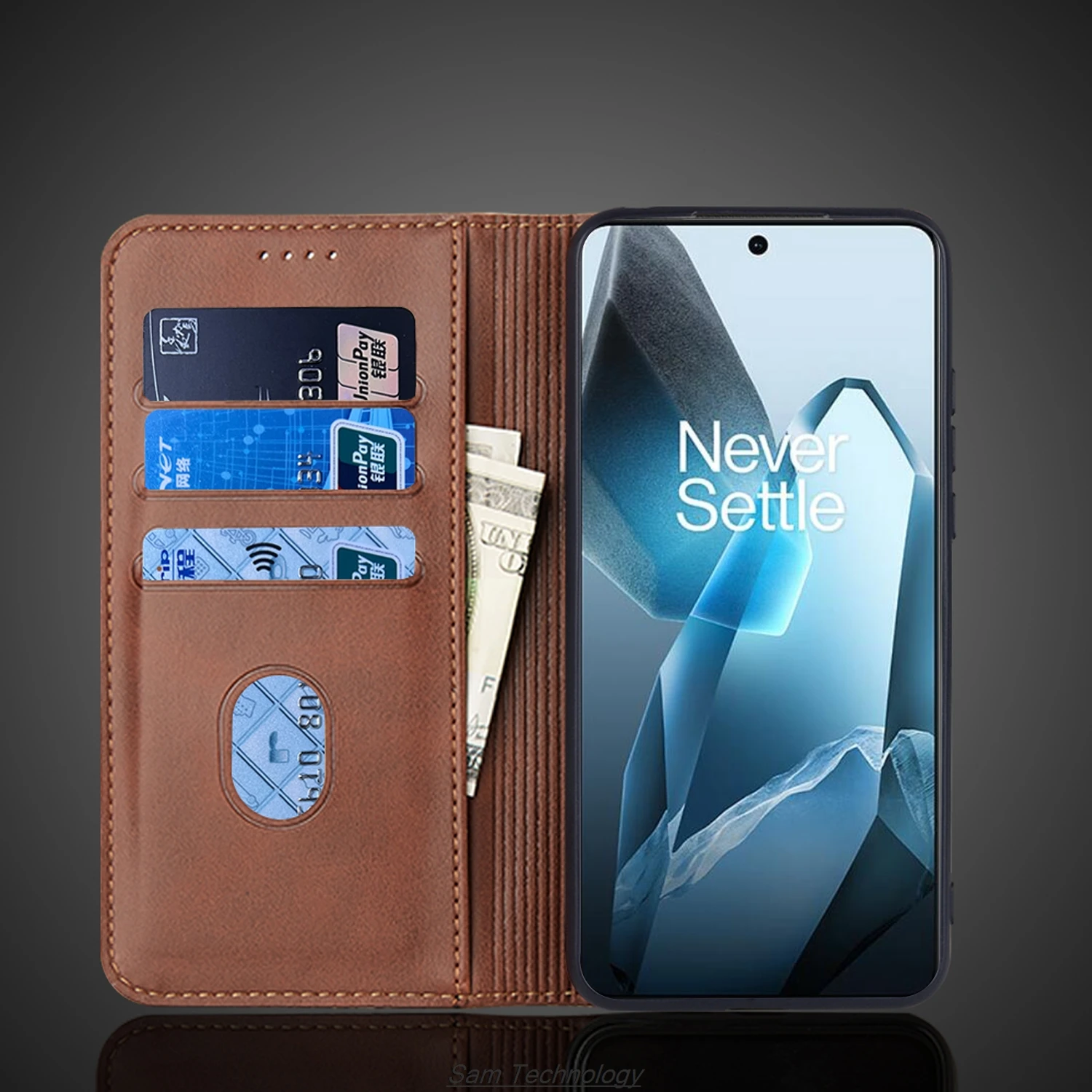 Magnetic attraction Leather Case for Oneplus 13 1+13 6.82\