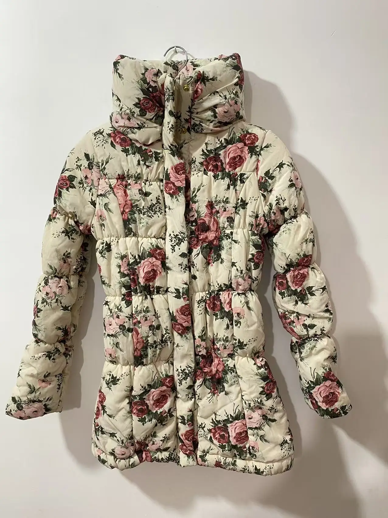 

Распродажа, японская хлопковая стеганая куртка Лиза, зимняя свободная хлопковая куртка с высоким воротником, корейские женские парки, пальто, однотонная верхняя одежда