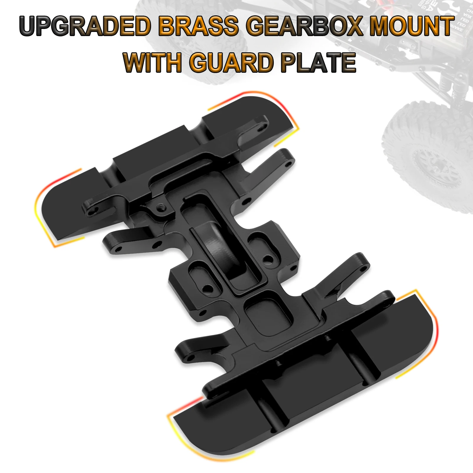 Esilun Brass Heavy Counterweight Center Gearbox Mount Skid Plate  for Axial SCX24 DB C10 JLU Gladiator Bronco 1/24 RC Parts-32g