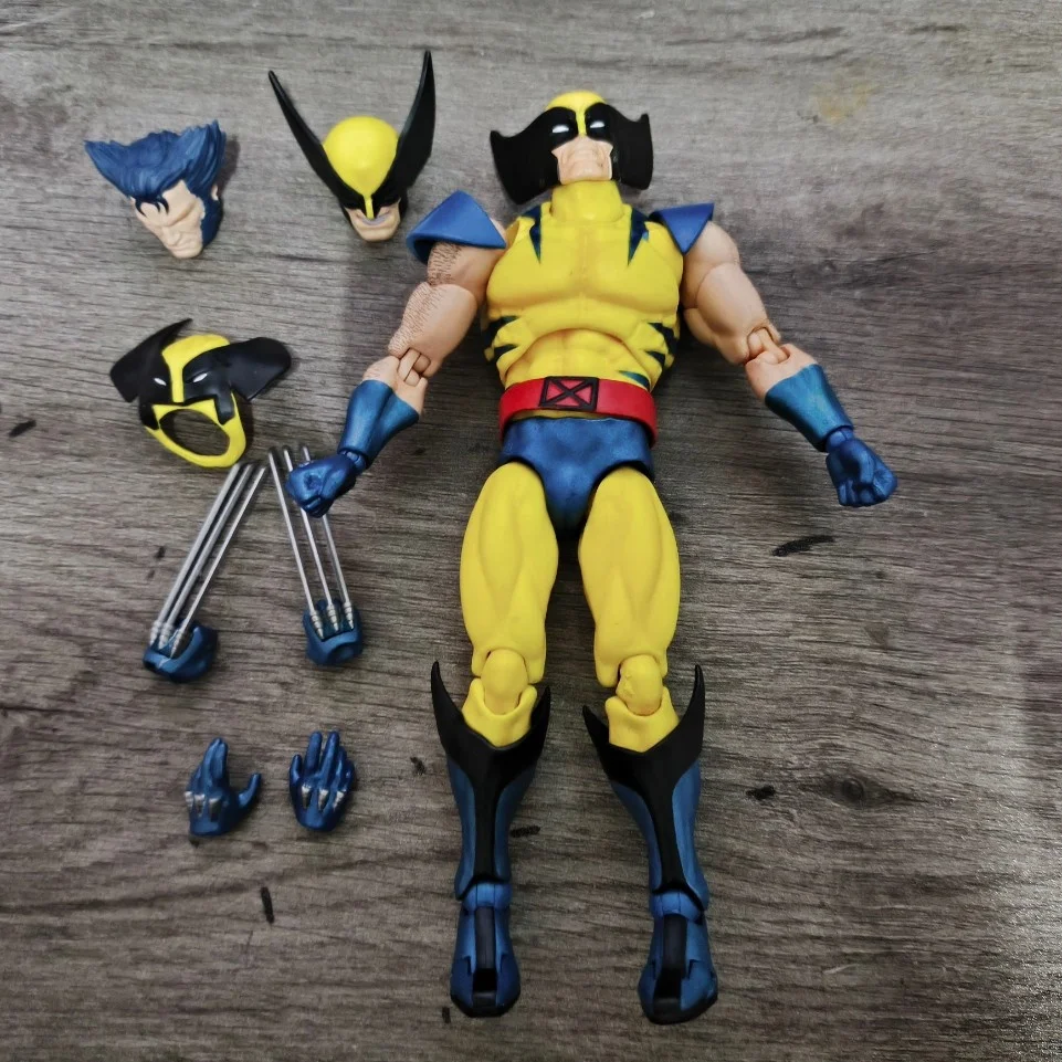 

In Stock Original Mafex Wolverine Logan X-Men Action Figures Anime Pvc Factory Seconds Statue Collection Gift Toys