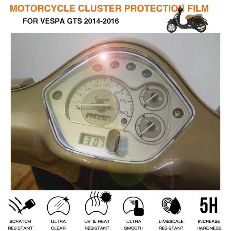 

Applicable To Piaggio Vespa GTS300 2014-2016 Instrument Protective Film Explosion-proof Film Instrument Anti-scratch Film