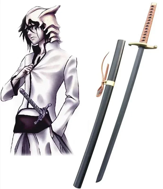 [Funny] 104cm Cosplay Anime Bleach weapon Ulquiorra Cifer wooden Sword model Costume party Anime show Japan samurai sword gift