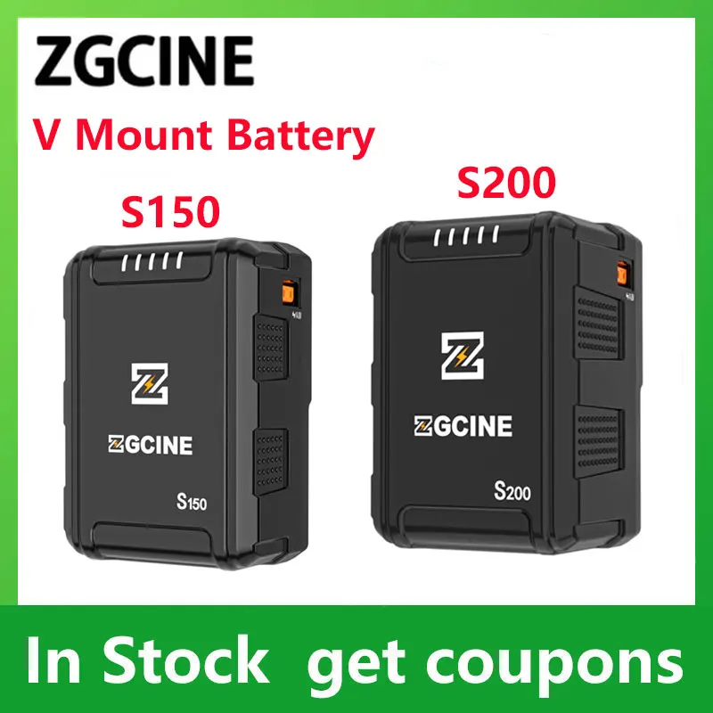 

ZGCINE ZG-S95 ZG-S150 ZG-S200 V Mount Battery 14.8V V Shape Rechargeable Li-ion Battery PD Fast Charging For camera DSLR