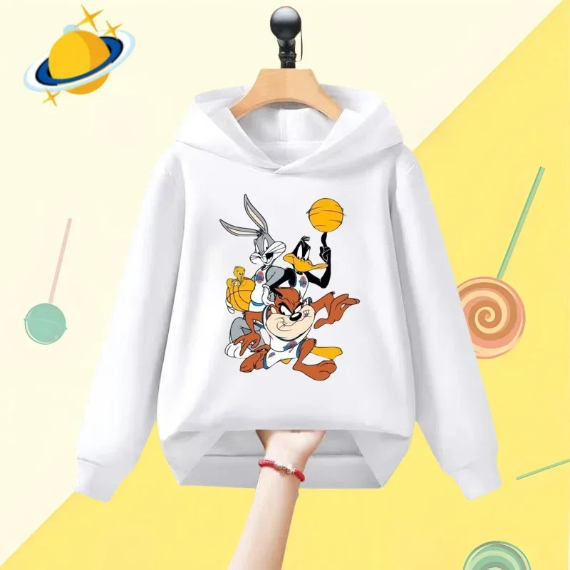 Anime Bunny Bugs Kids Hoodie Cartoon printed Autumn/Winter Long sleeve sweatshirt Boys Girls Kawaii casual top Harajuku