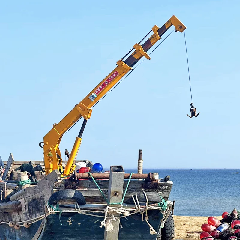 Gru marine fisse rotanti a 360 gradi per porte e docce Gru retrattili per ponti per barche da pesca, gru per navi