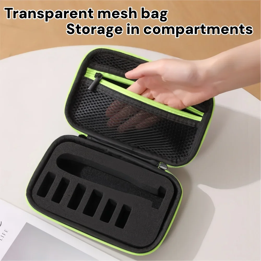 Portable Travel Shaver Storage Box Eva Shaver Bag, Waterproof Electric Shaver Razor Box for Philips OneBlade QP2520 90/70