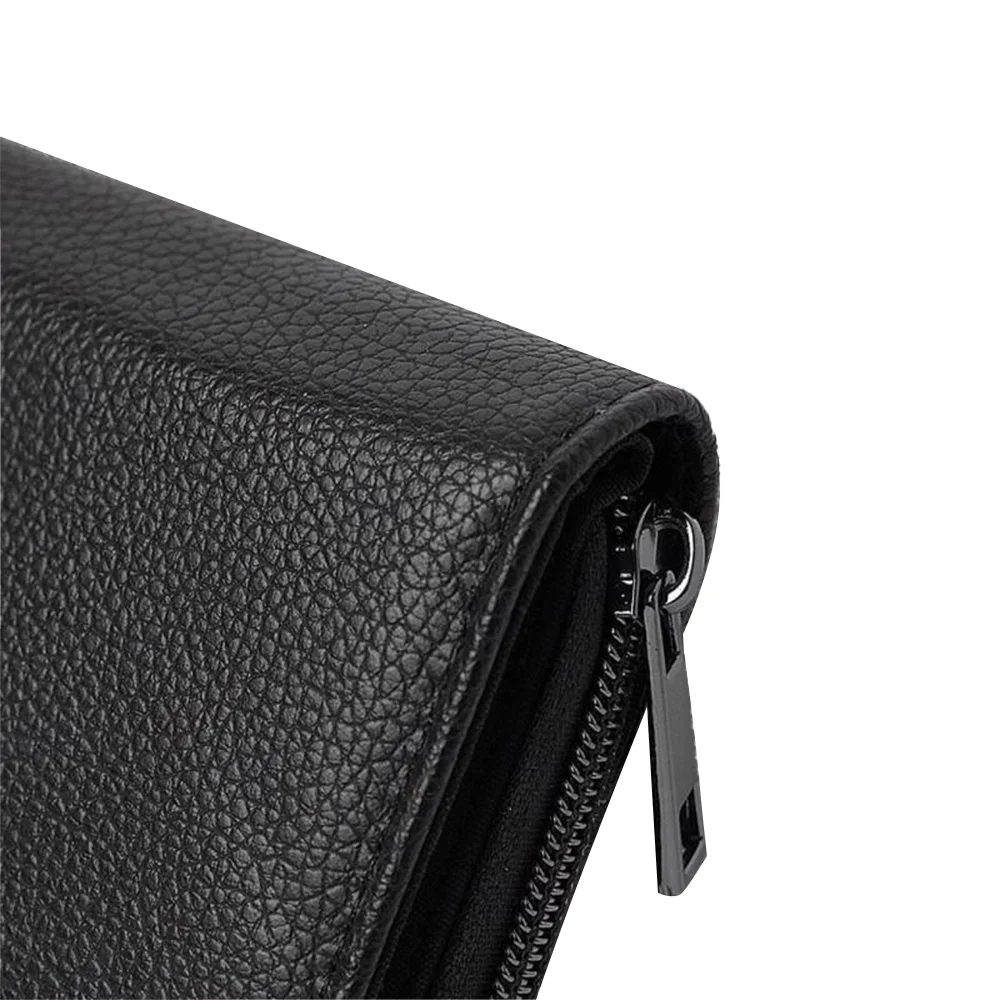 Cartera corta de PU con cremallera para hombre, billetera masculina con bolsillo para monedas y tarjetas, Clips para dinero, monedero de estilo de muestra sólido, nuevo