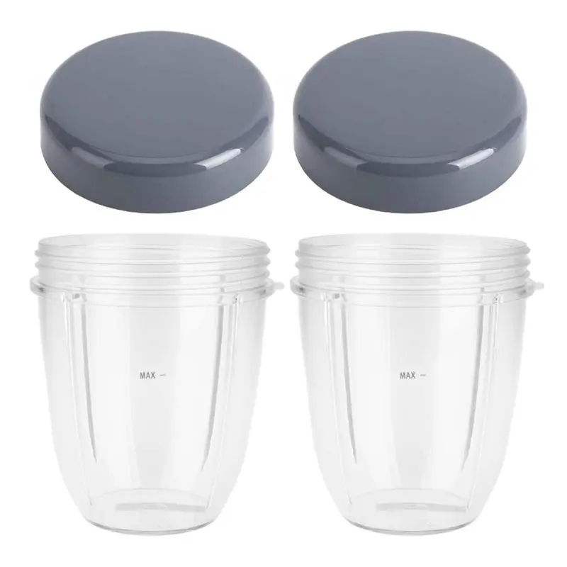 Pacote de substituição AUAU-2 para copo Nutribullet de 18 onças com tampa plana, para liquidificador Nutri Bullet 600W 900W