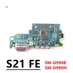 For Samsung Galaxy S21 FE 5G G990B USB Micro Charger Charging Port Dock Connector Mainboard Main Board Flex Cable SIM Card Slot