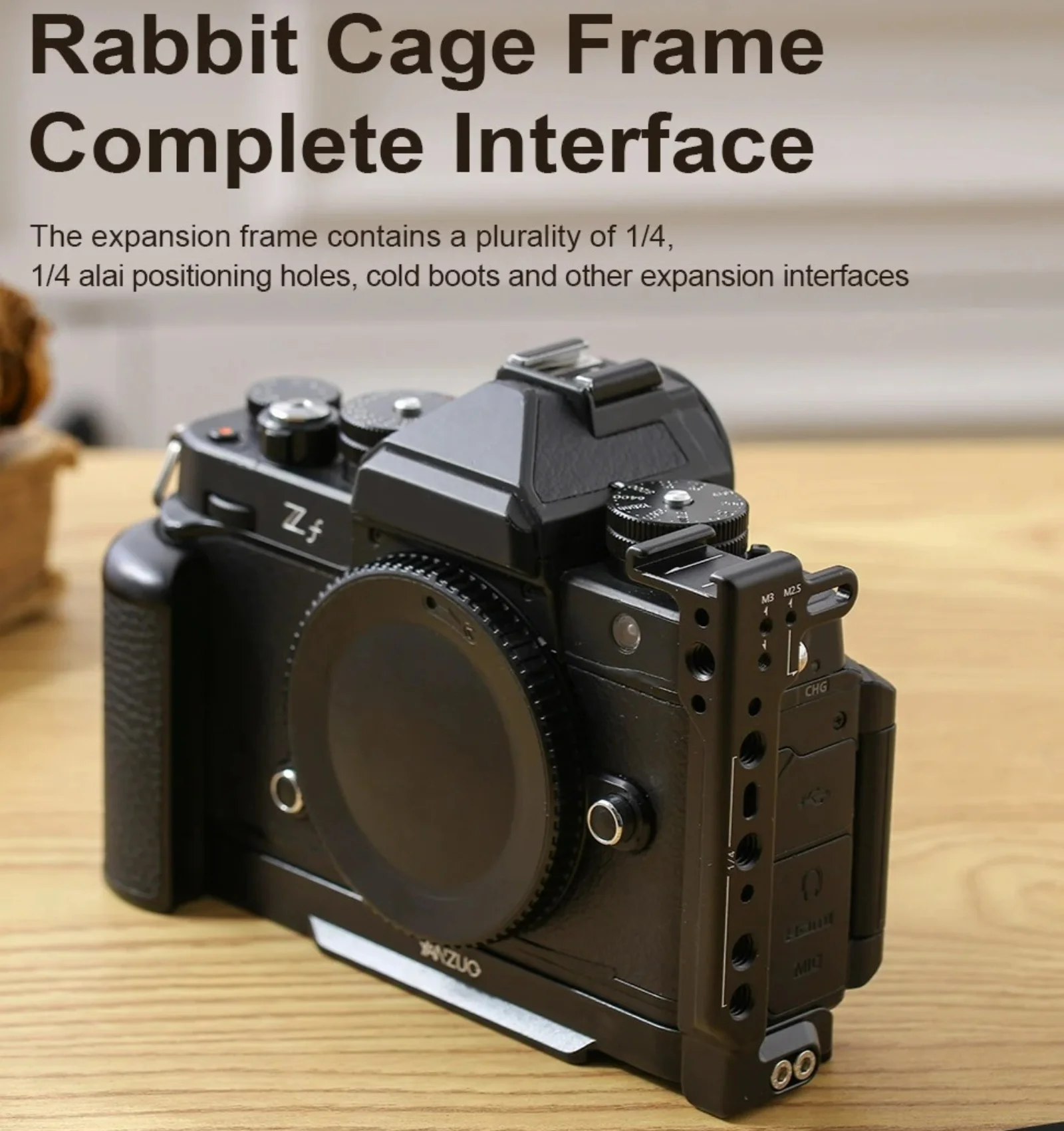 Gaiola de alumínio ZF para câmera YANZUO para câmera Nikon ZF