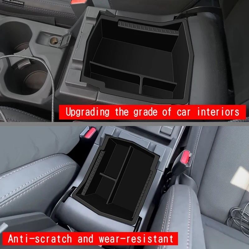 Compartimento central para coche, caja de almacenamiento con reposabrazos, bandeja organizadora para Subaru Forester 2025, accesorios interiores