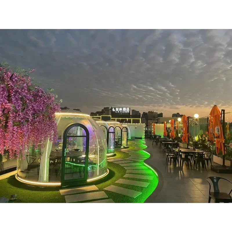 Modern Design Bubble Room Transparent Bubble Container House Outdoor Spherical Polycarbonate Starry Sky Room Folding House