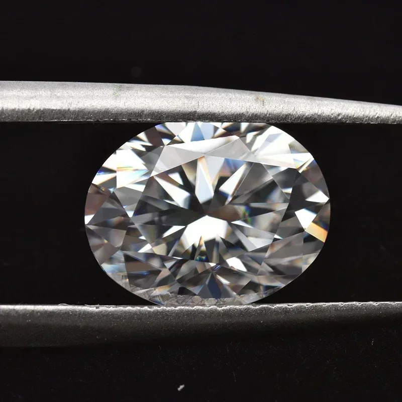 Pedra moissanite cor d corte oval vvs1 com certificado gra para contas de amuletos de pedras preciosas materiais avançados de fabricação de joias