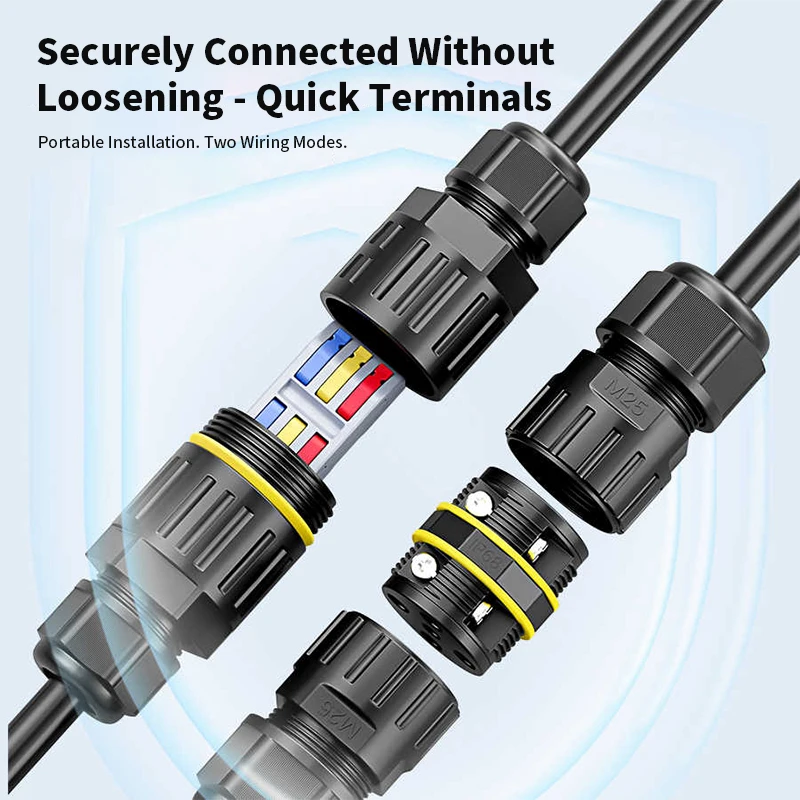 32A 250A موصلات الأسلاك الخارجية IP68 مقاوم للماء سدادة لولبية سريعة 1Pin 2Pin 3Pin محطة الفاصل تحت الأرض للضوء LED #3