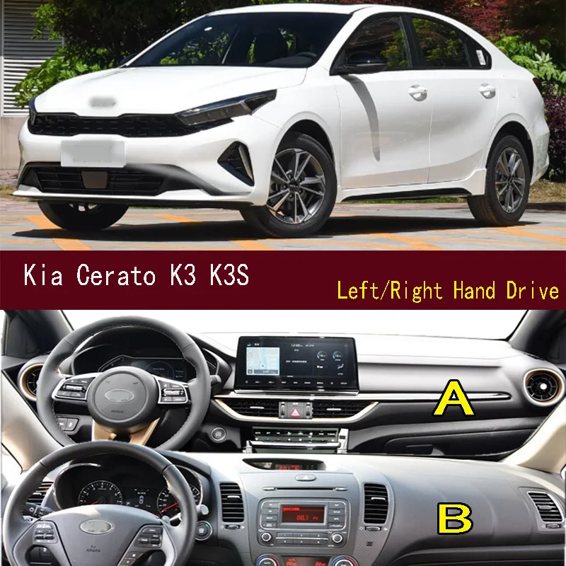 

For Kia Cerato K3 K3S Dashmat Dash mat Dashboard Cover Instrument Panel Sunscreen Pad Ornaments