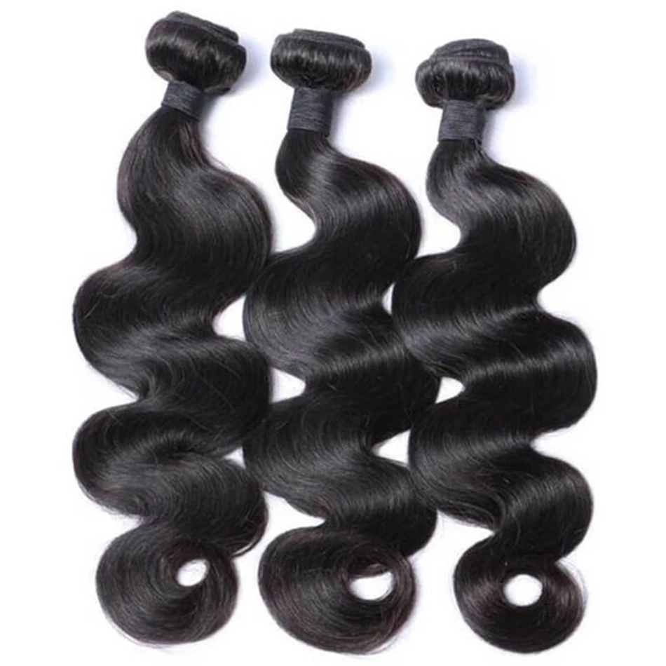 Peruvian Body Wave Human Hair Bundles Raw Virgin 100% Unprocessed Weave Human Hair Extensions 1 3 4 Bundles Deals Natural Color