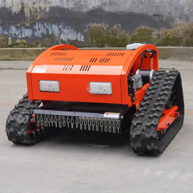 Slope Mower 4 Wheel Crawler Lawn Mower Electric Start Robot Lawn Mower 500mm 600mm 800mm Automatic Remote Control