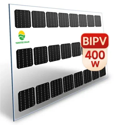 215W solar glass first bipv building facedes m type rail carport brackets system film panel transparent