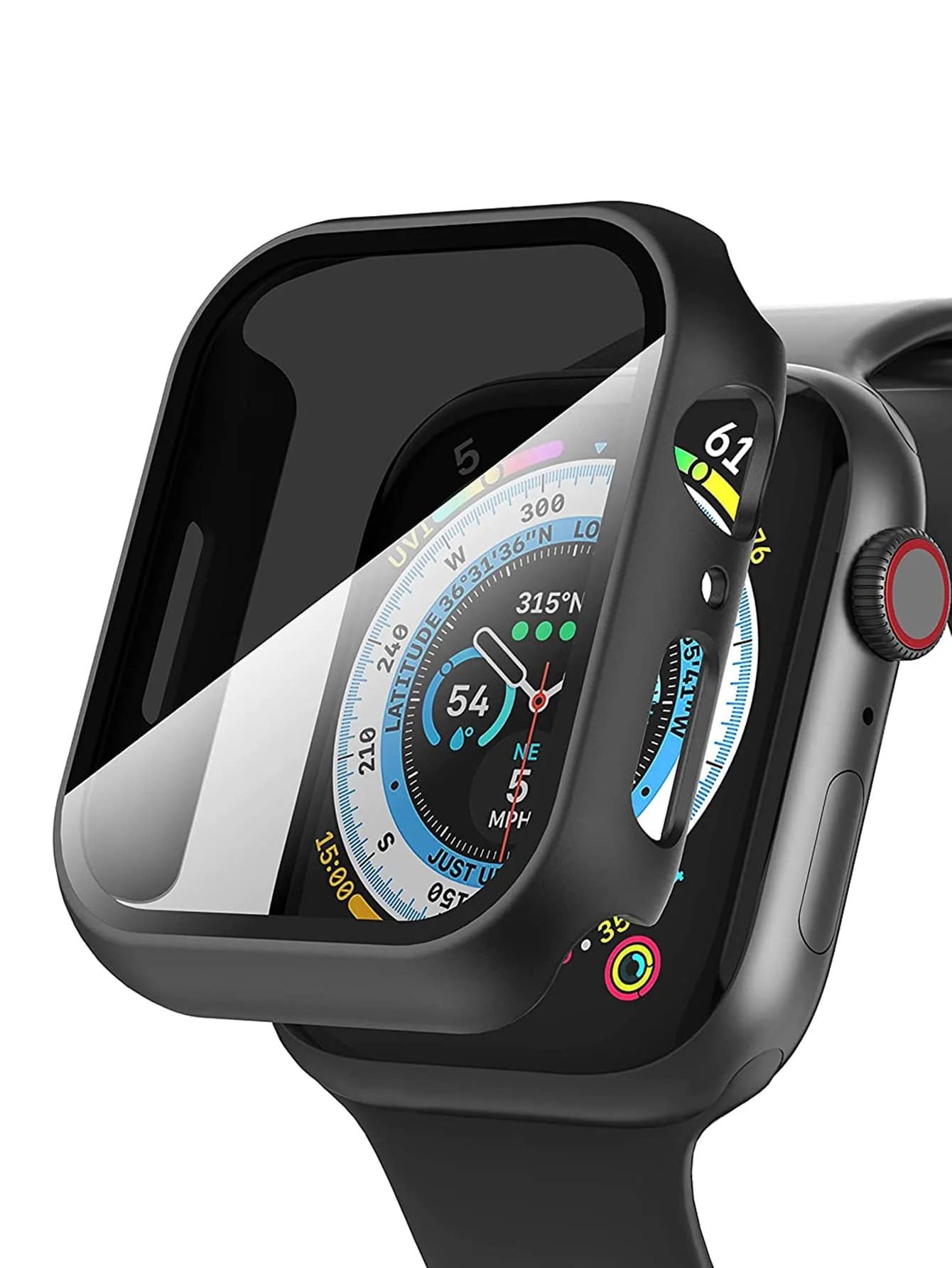 

Ультратонкий защитный чехол-экран 2-в-1 для смарт-часов 38-49 мм