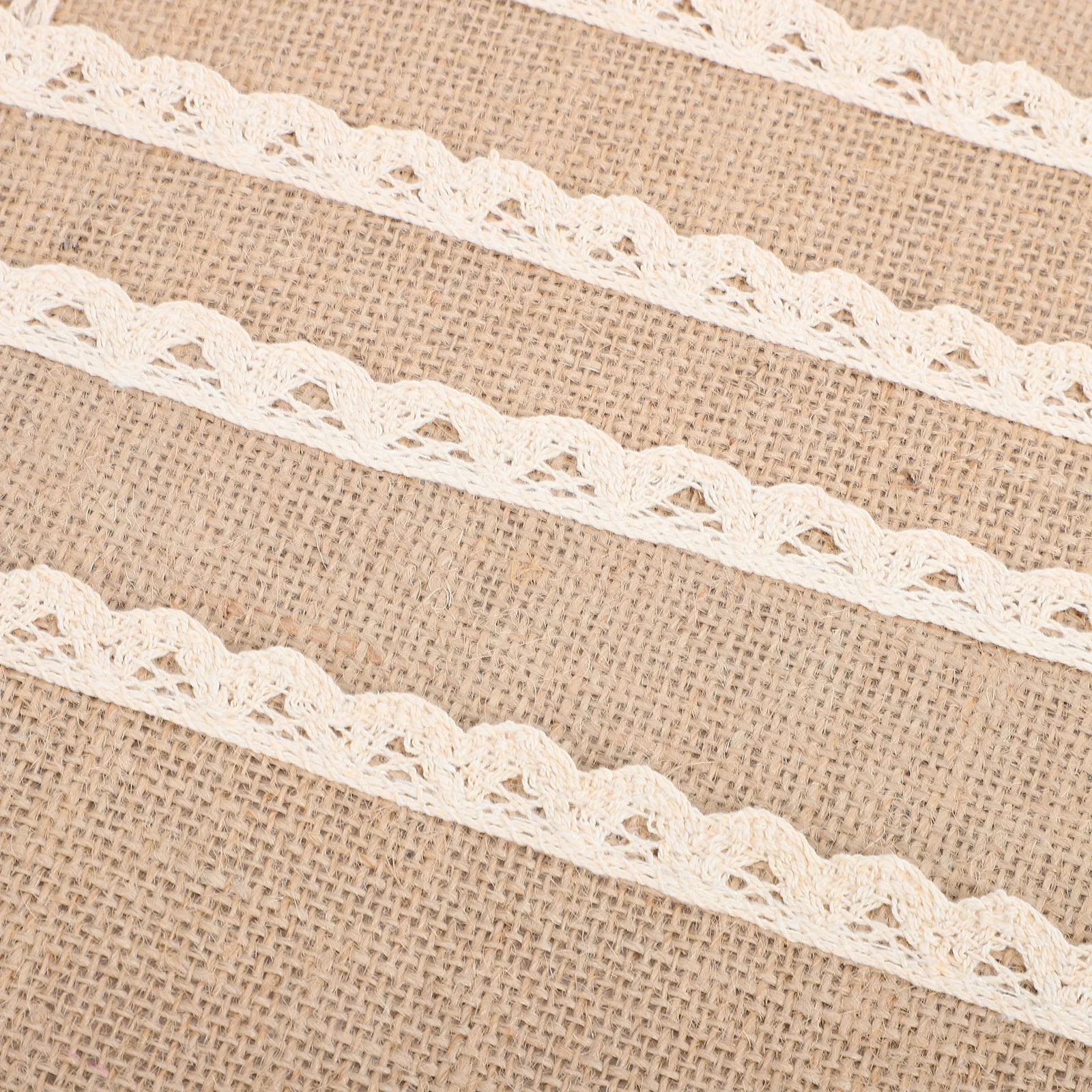 8 قطعة المفارش الجوت الطبيعي مستطيل 30x40 سنتيمتر الخيش الدانتيل حافة طاولة طعام المطبخ حفلة الجدول حامي الحصير