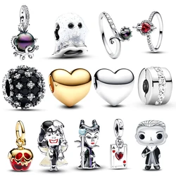 2024New Hot Sale 925 Sterling Silver Black Witch Charm Suitable for 925 Sterling Silver Original Women Bracelet DIY Jewelry Gift