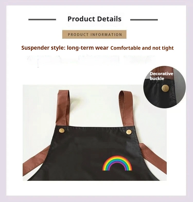 Waterproof Kitchen Apron with Large Pocket for Restaurants
