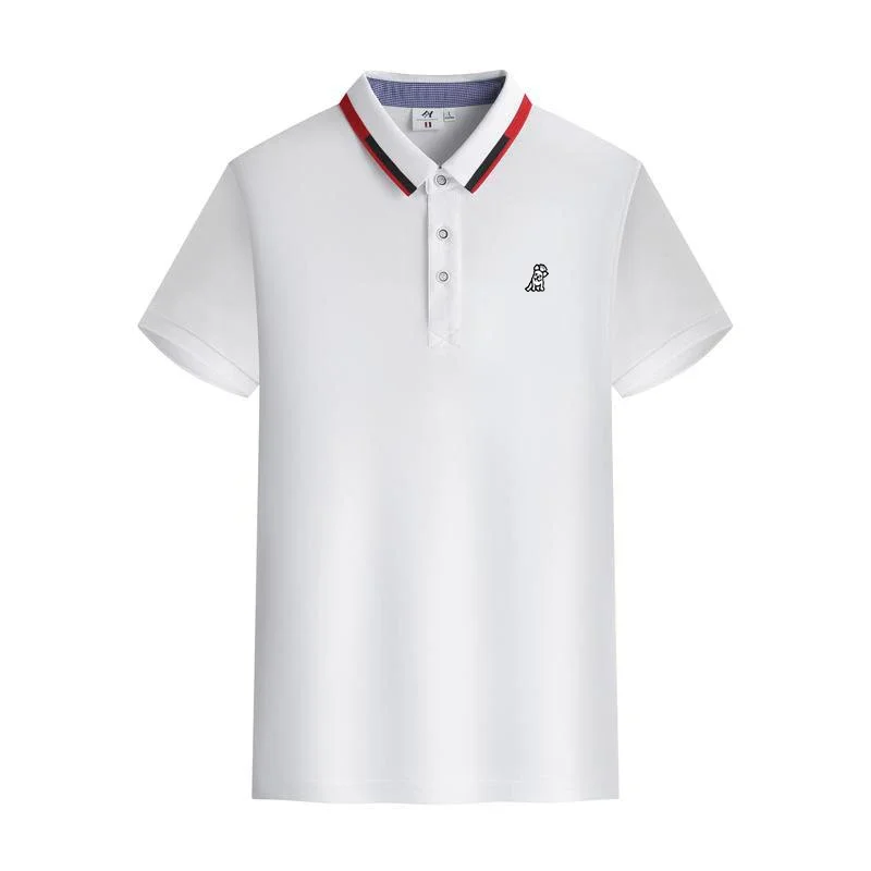 

Summer 2024 designer men's polo shirt with polo James Bark embroidered polo collar and short sleeved shirt