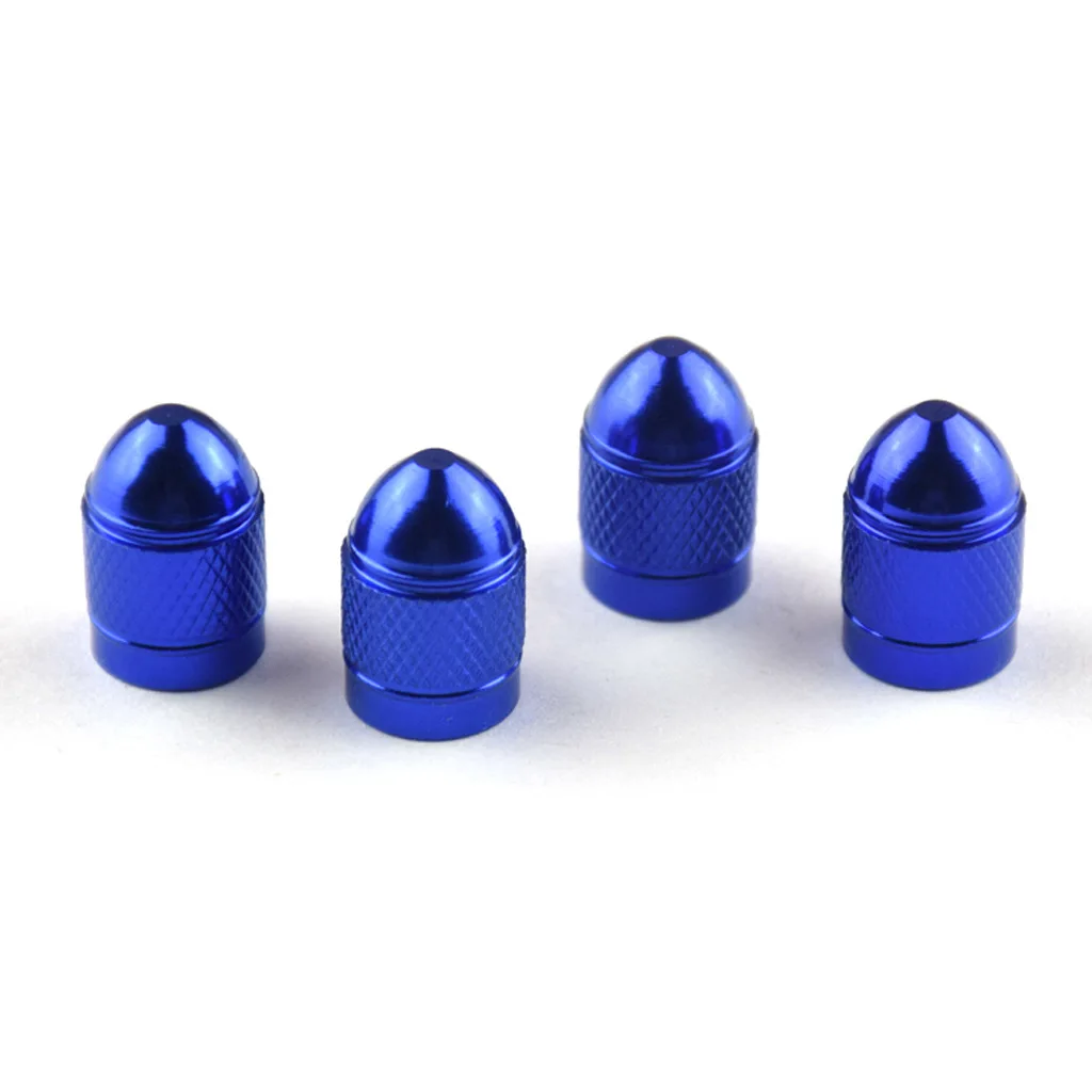 4Pcs Colorful Bullet Aluminum Alloy Car Tire Valve Cap Modified Car Valve Cap Dust Cap Waterproof Tapones De Valvula