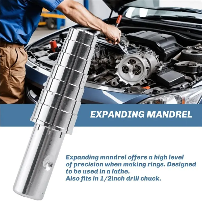[Superx&KND]2X Expanding Stainless Steel Ring Mandrel With Hex Key-Heavy Duty Ring Shaper Tool For Ring Turning 7.5-10.5