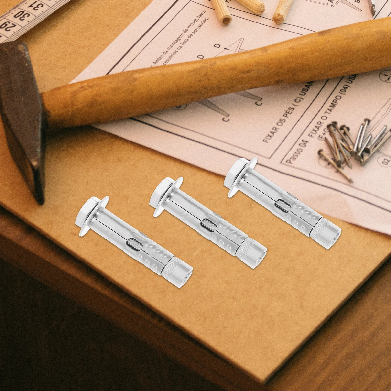 

6pcs Expansion Bolts M6x60mm Heavy Duty Stainless Steel Anchor Bolts External Nuts Screw Fixings Hardware Fasteners