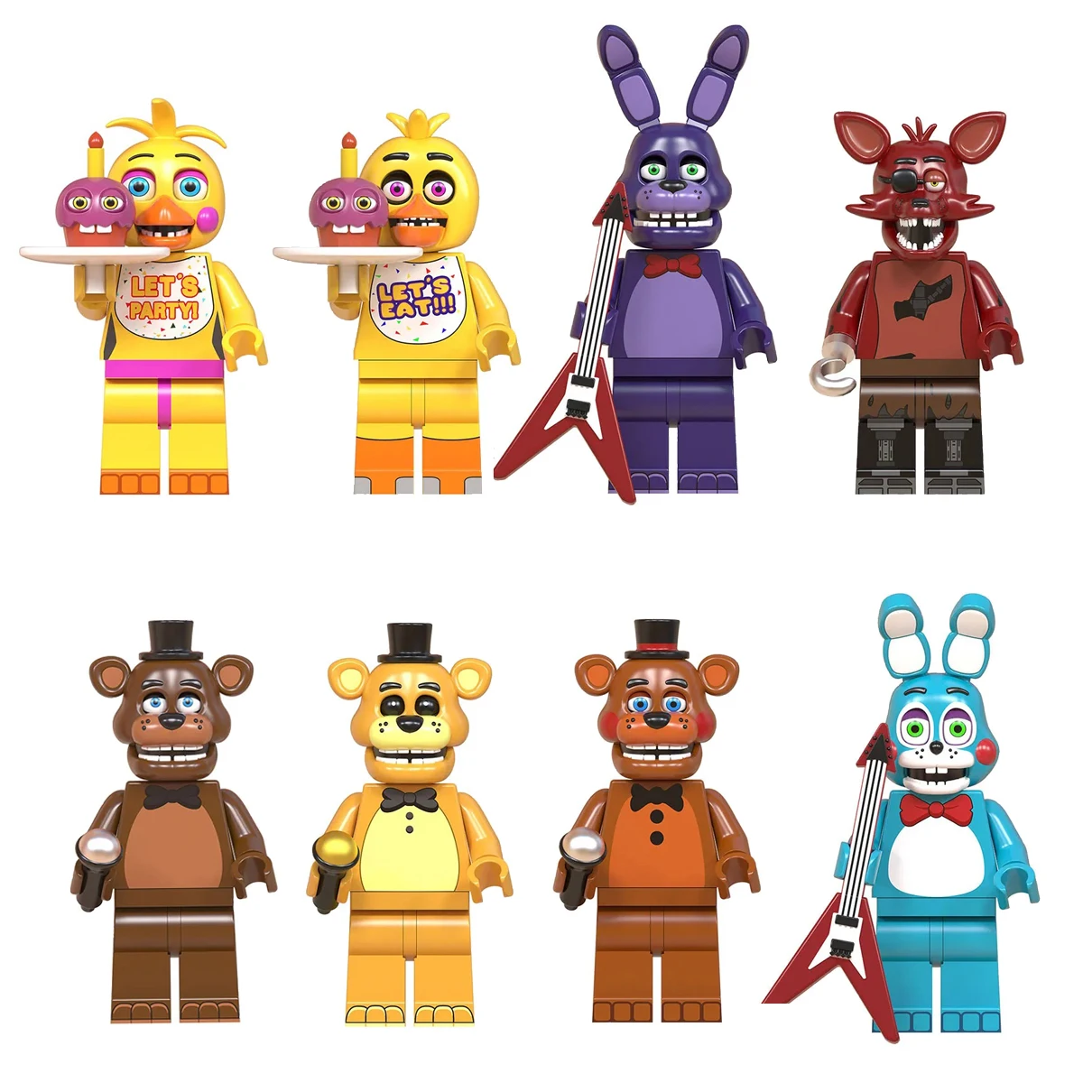 NEUE FNAF-Nachtspiel-Figuren Mini-Figuren Bausteine Skelett-Thriller-Spielzeug Geschenk Kinderspielzeug Mold King – Detail 6
