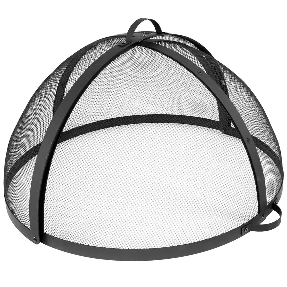 

Round Fire Pit Spark Screen Cover EasyOpening Outdoor Fire Pit Screen HeavyDuty Steel Metal Mesh 40 Diameter
