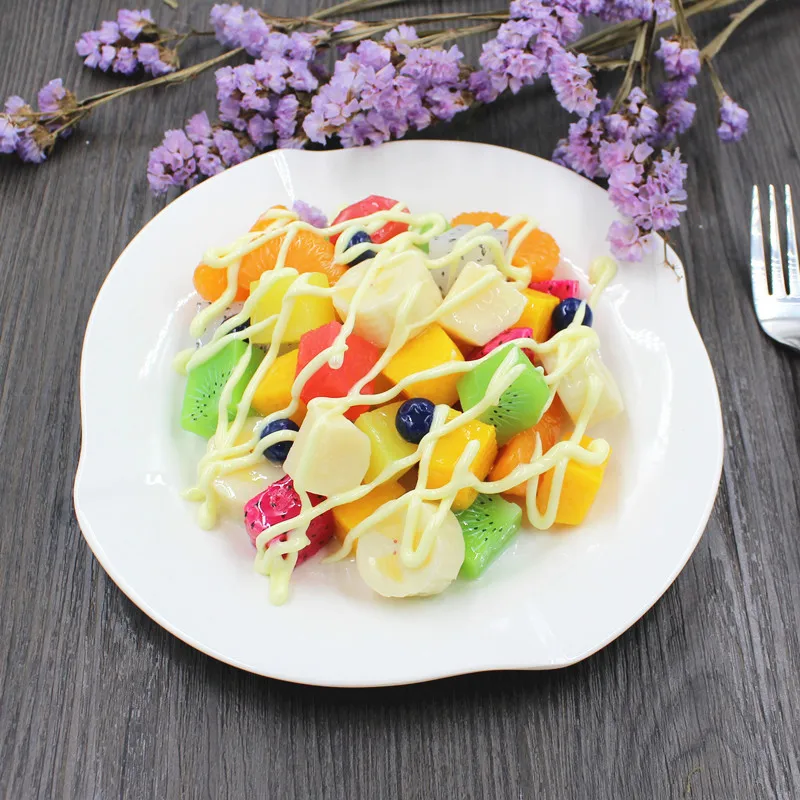 Simulation Fruit Slices Fruit Salad  Artificial Fruit Models Lifelike Decorative Fake Fruit Western Restaurant Fruit Plate Props