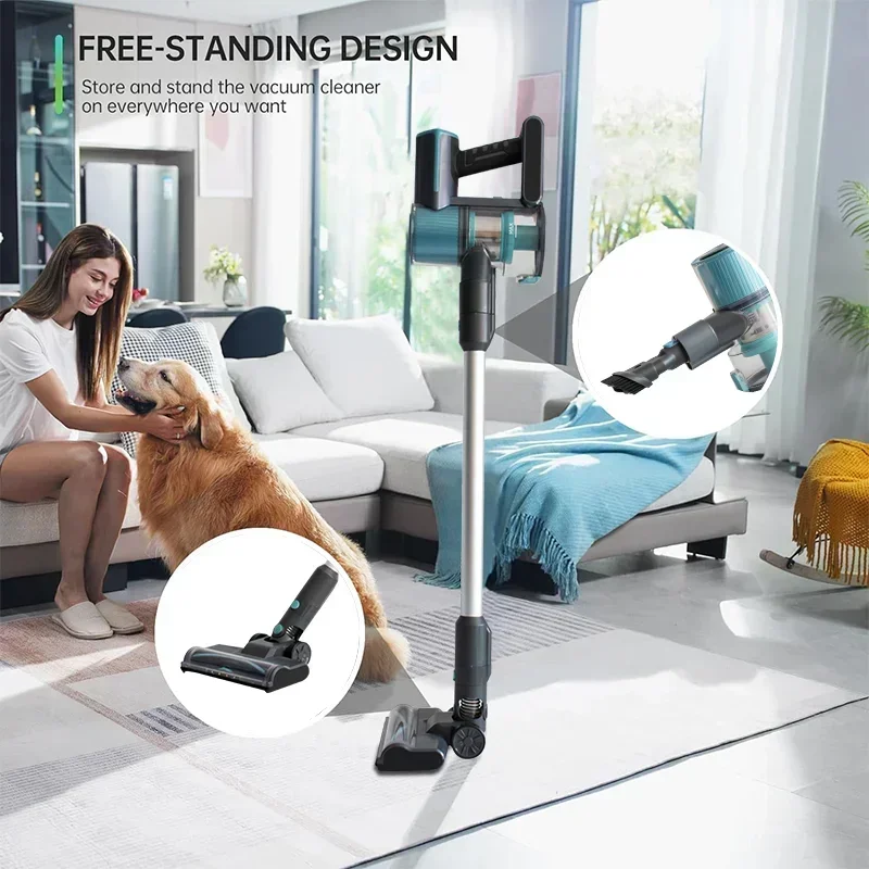 Factory   Wholesale Handheld Vacuum Cleaner With Touch Screen High Powerful Stick Vacuum For Carpet Cordless Vacuum Cleaner