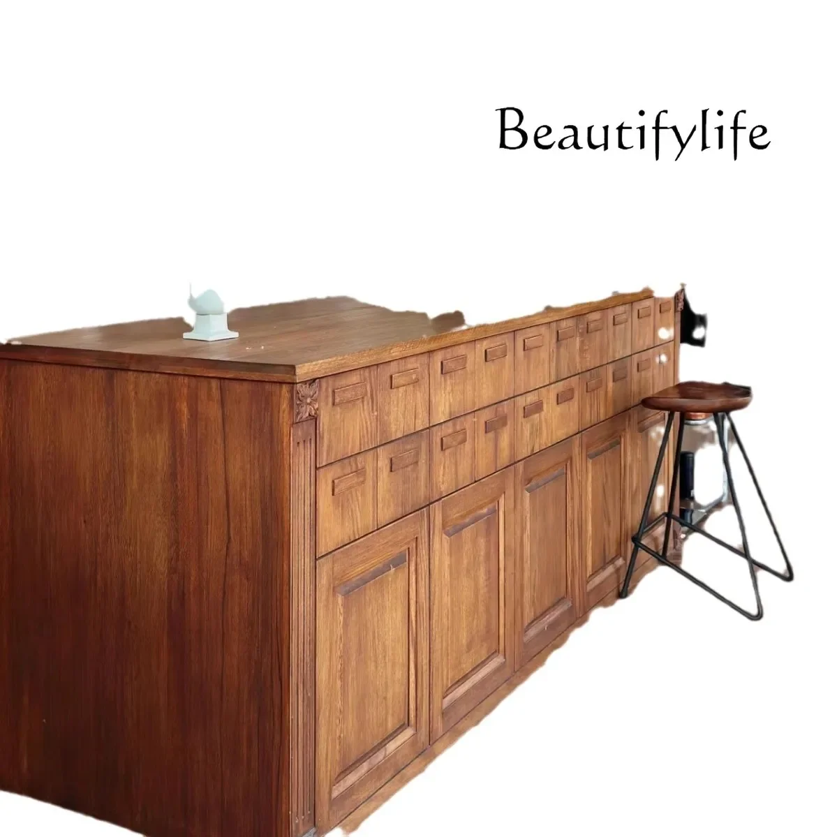 Clothing store, checkout counter, antique bar table, clothing store, catering store, high-end reception desk