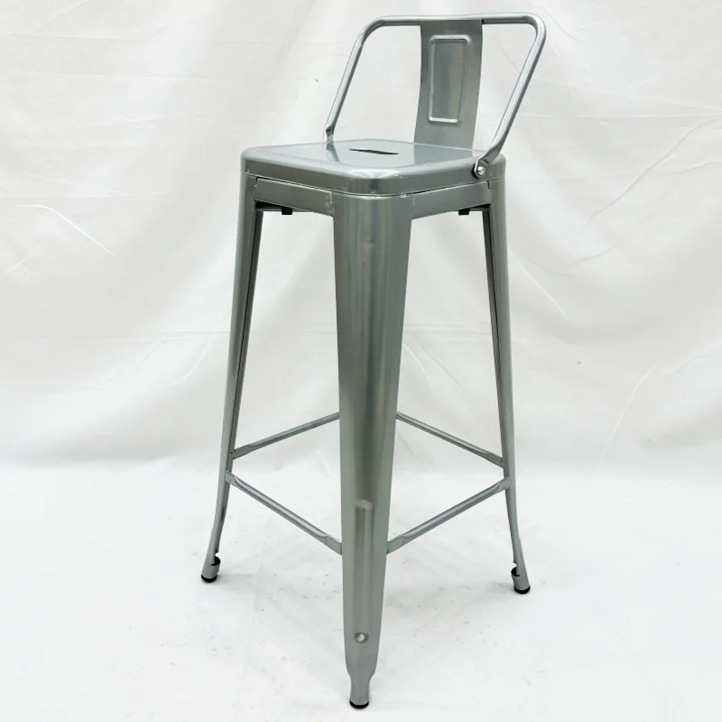 

Factory Wholesale Outdoor 30 Inches Industrial Modern Solid Wood Bar Stool for Restaurant Colorful High Metal bar Stool
