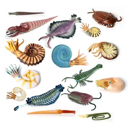 Plastic Cambrian Sea Creature Figurines Baculite Opabinia Nautilus Trilobita Eurypterida Model Miniature Prehistoric Figures Toy