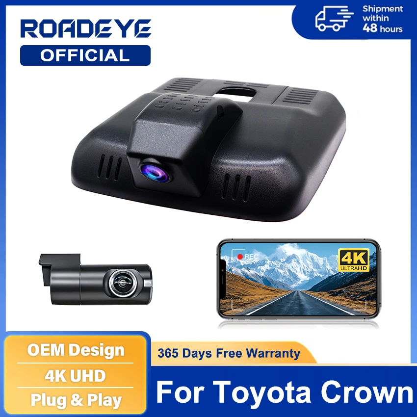 

For Toyota Crown (16th Gen) 2023~2026 HD Dash Cam for Car Camera Recorder Dashcam WIFI Car Dvr Recording Devices Accessories