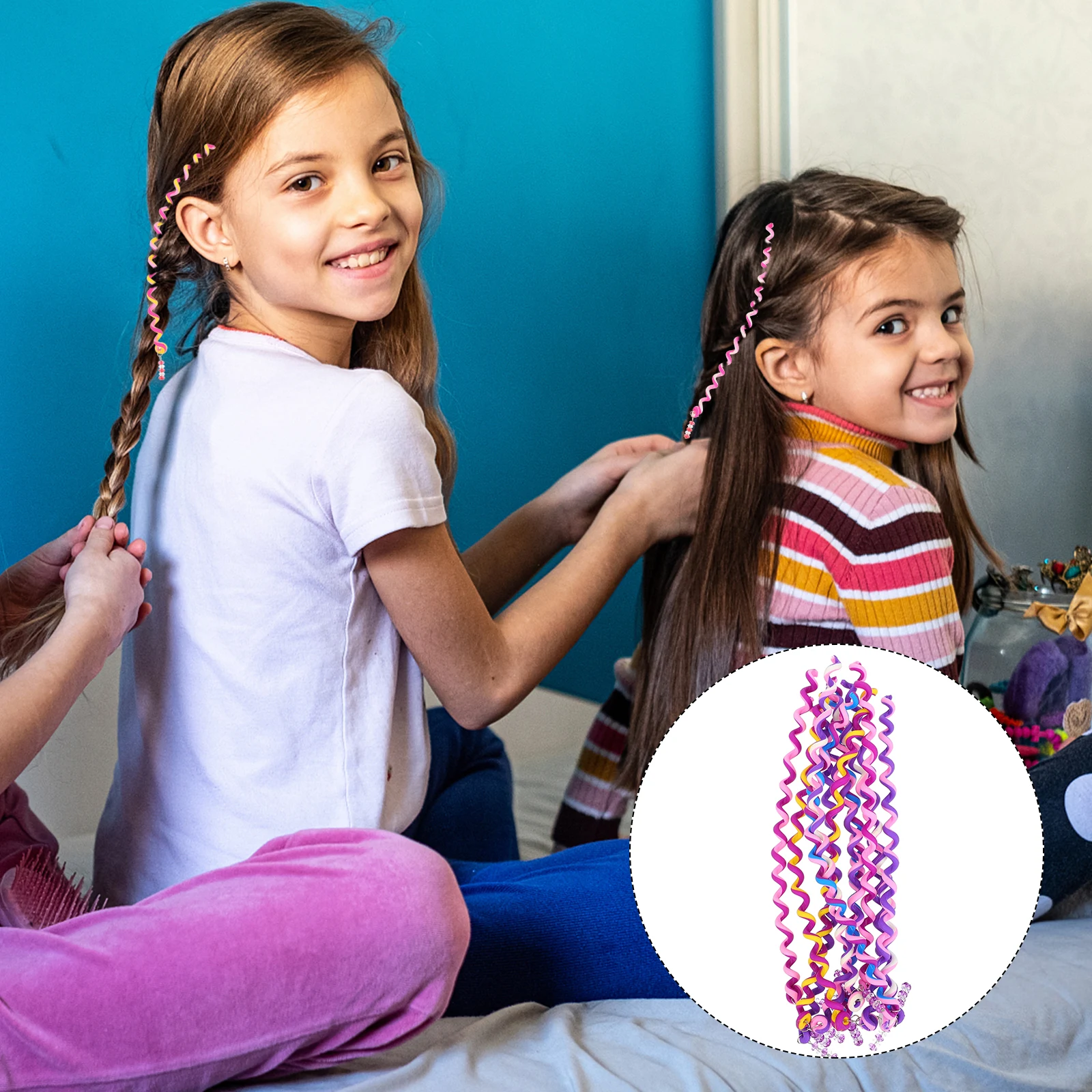 

12 Pcs Braiding Tools Spiral Clips Accessories DIY Hair Styling Tool for Girls Thick Thin Hair Bangs Ponytail Braiding Daily