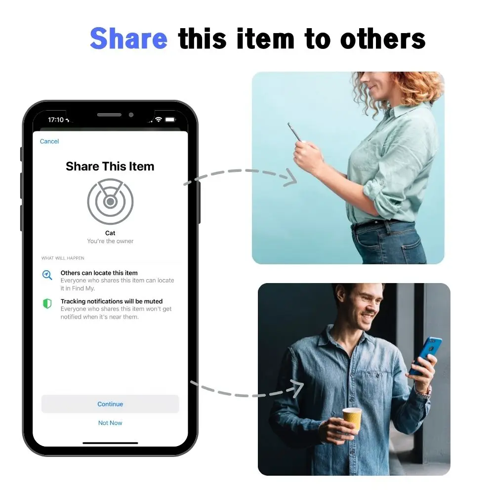 GPS Locator Key Finder Mini Smart Tag Cat Tracker Anti-lost Wallet Alarm Find My (iOS Only) Air-Tag Pets Dog Kids Luggage