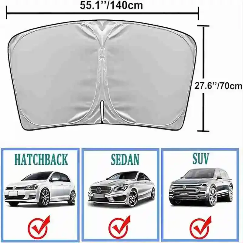 Car Windshield  Sun Shade Cover Anti-UV Auto Glass Protector Portable Heat  Sun  Protection Insulated  Opaque  Sunshade