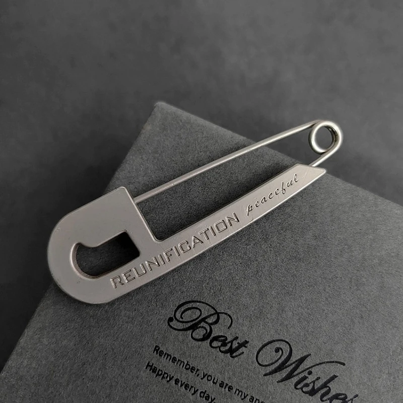 Pinos grandes da moda para roupas, alfinetes de segurança de metal, jeans, vestido, cachecol, acessórios ajustáveis